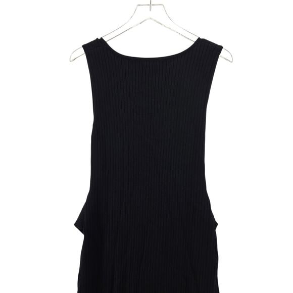 Good American Body Sexy Dress Womens 1X 5 Black Ribbed Knit Sleeveless Bodycon‎ - Picture 6 of 13
